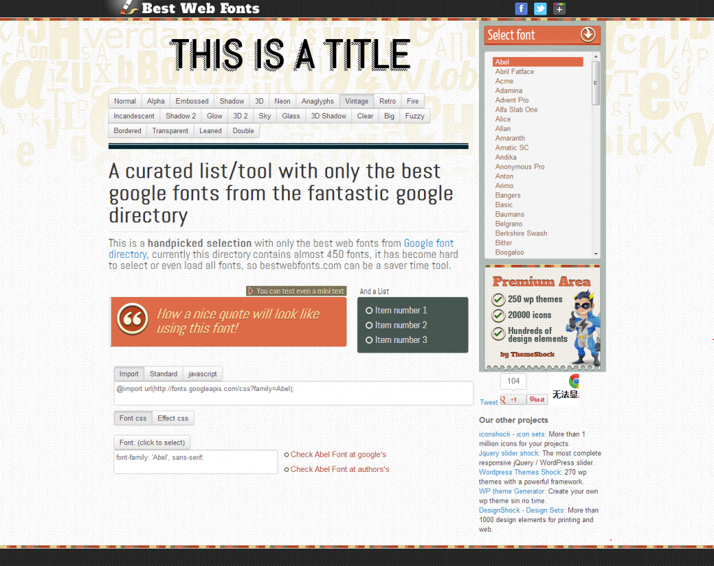 Best Google Web Fonts