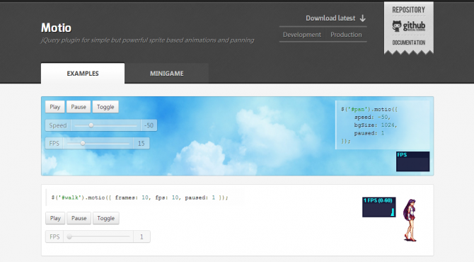 Motio jQuery plugin